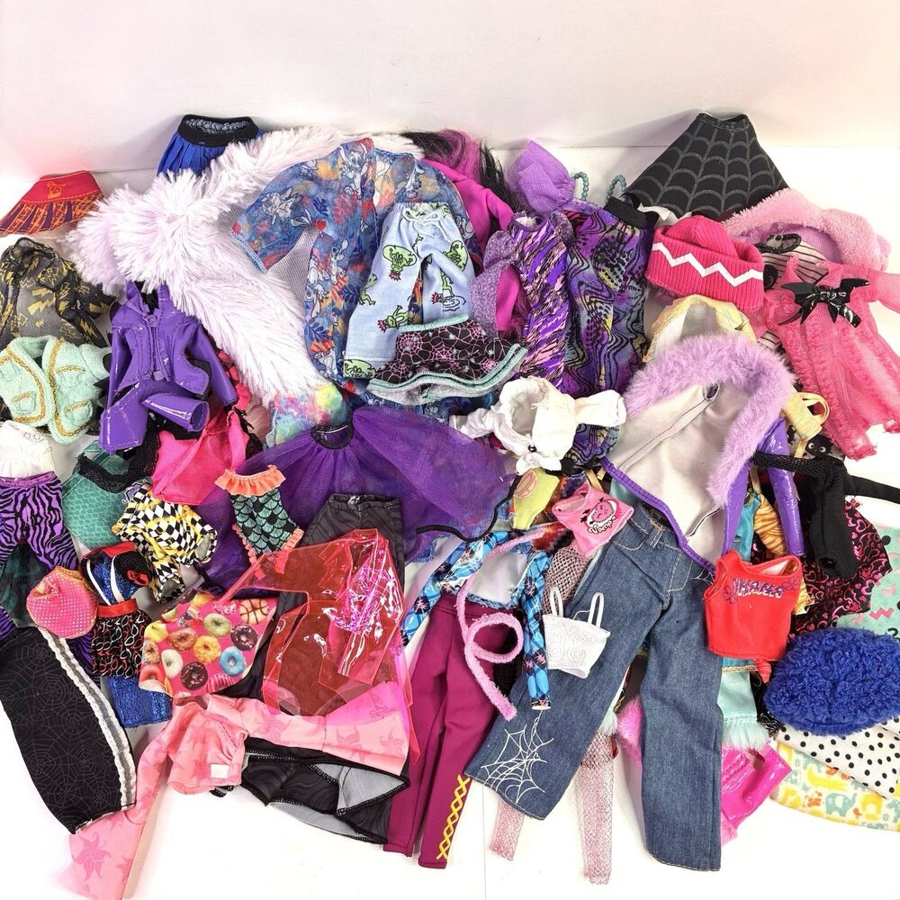 Monster High G1, G3, Rainbow High, Disney Ily 4ever Clothing Lot